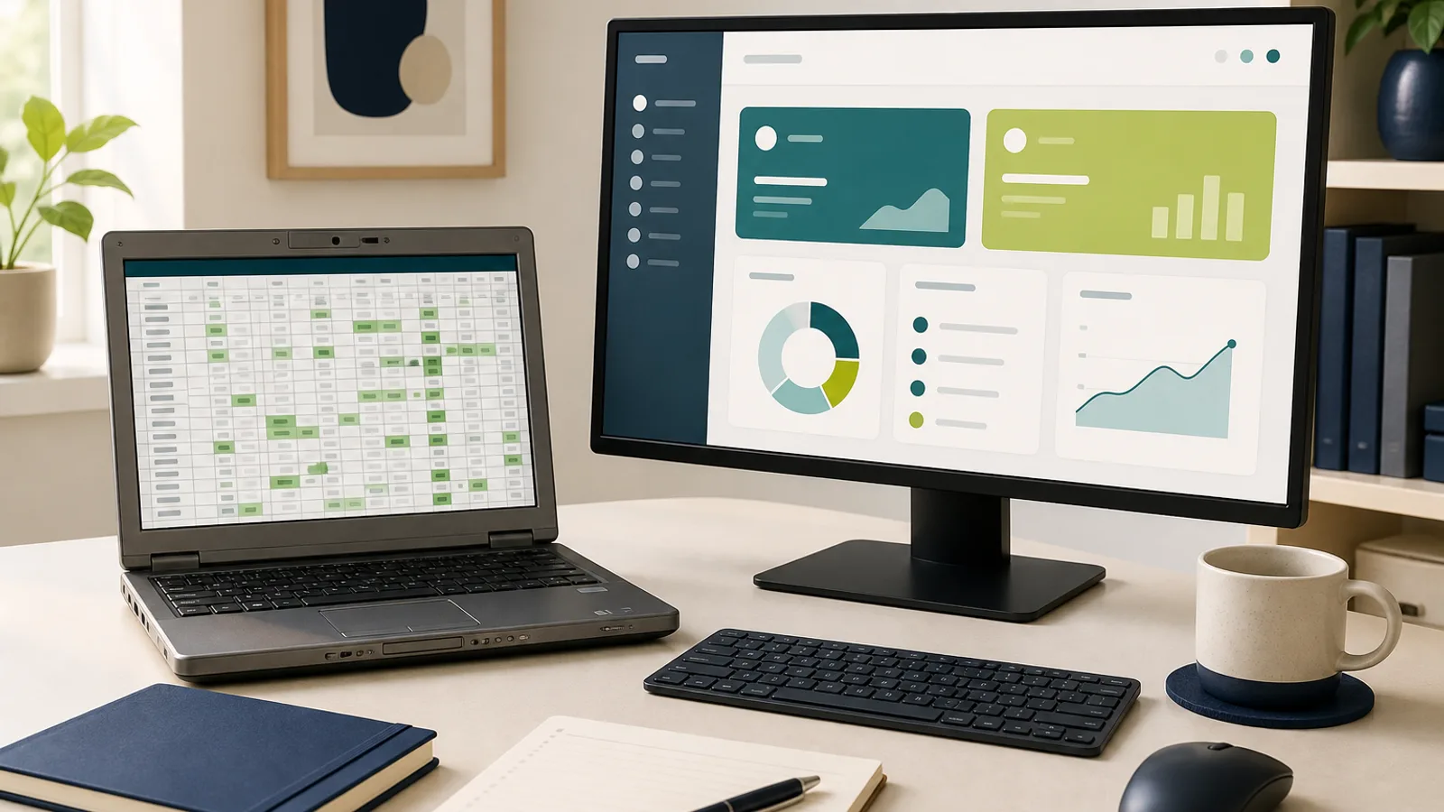 Monthly timesheet template in Excel with daily hours and billable totals