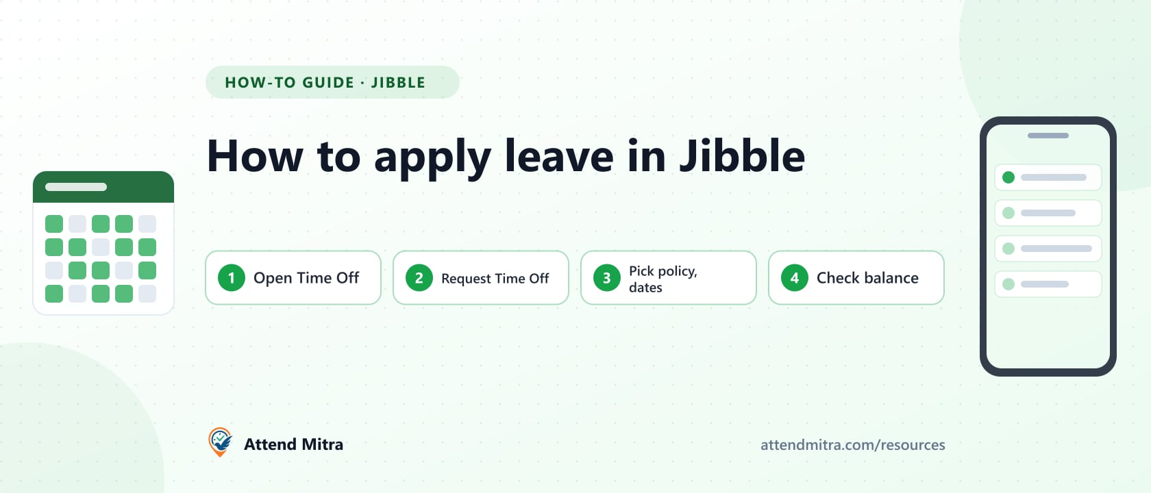 How to apply leave in Jibble: requesting time off in the Jibble app and checking the leave balance tab