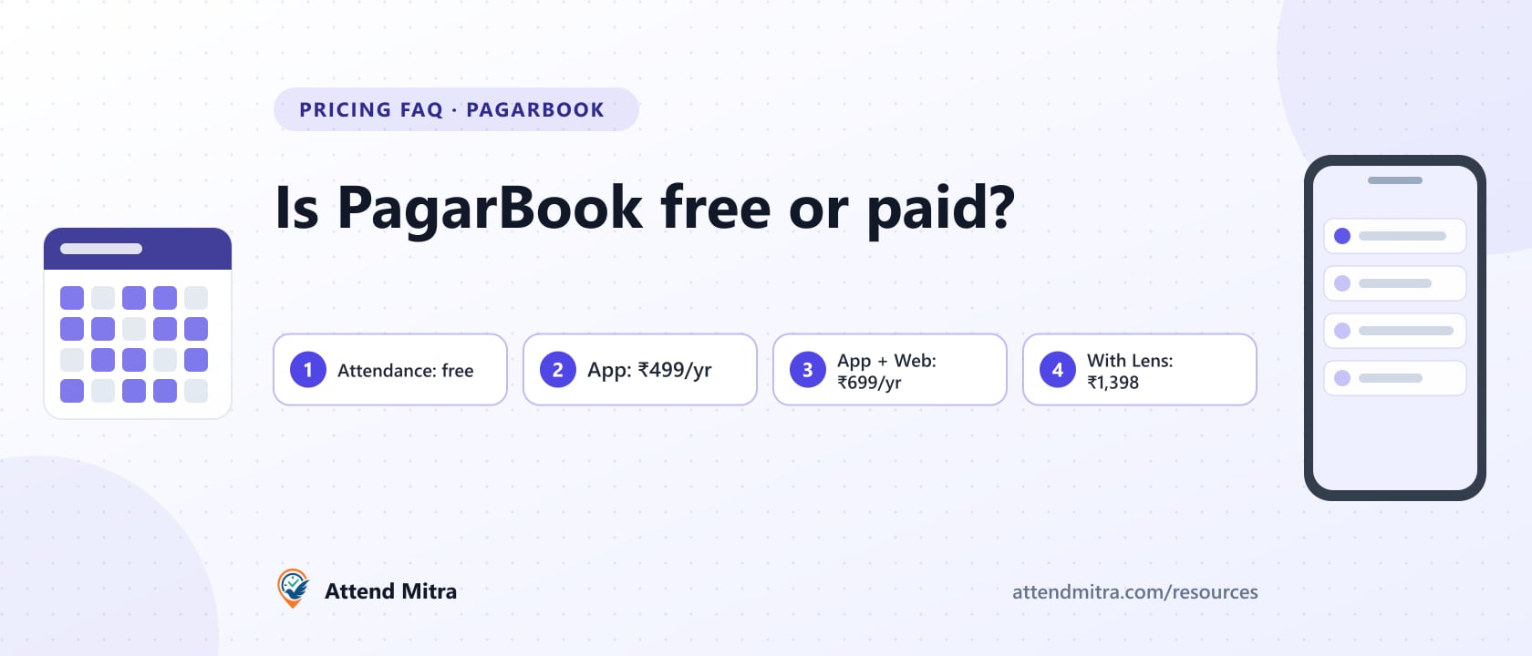 Is PagarBook free or paid: PagarBook plan prices per staff per year compared