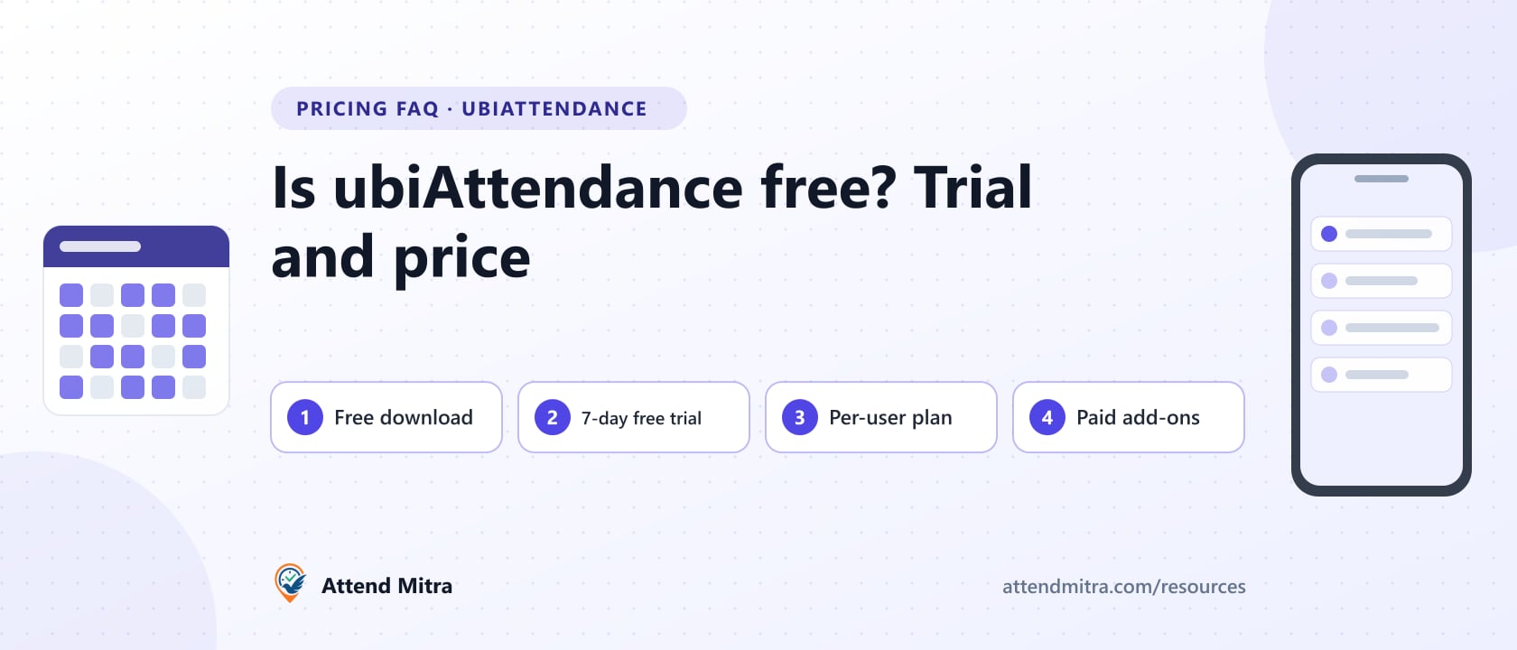 Is ubiAttendance free: the ubiAttendance free trial and subscription explained step by step