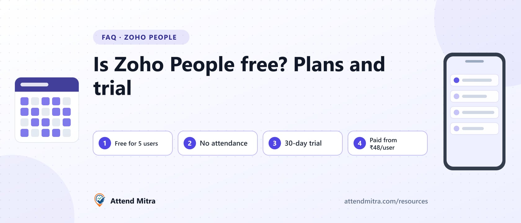 Is Zoho People free: free plan limits, trial and paid editions compared