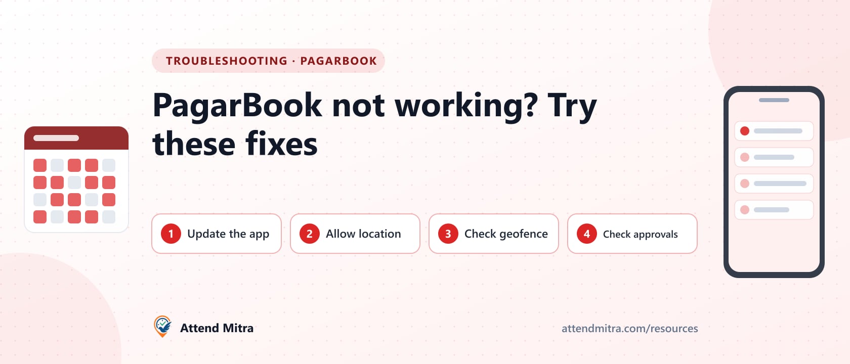 PagarBook app not working: checklist for login, punch in and attendance sync problems