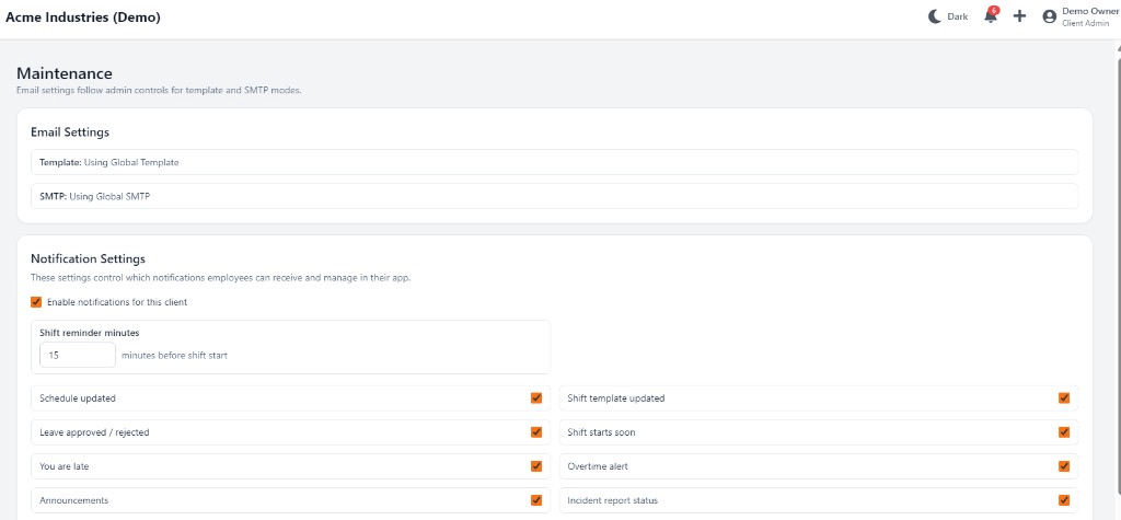Technician attendance software for service companies